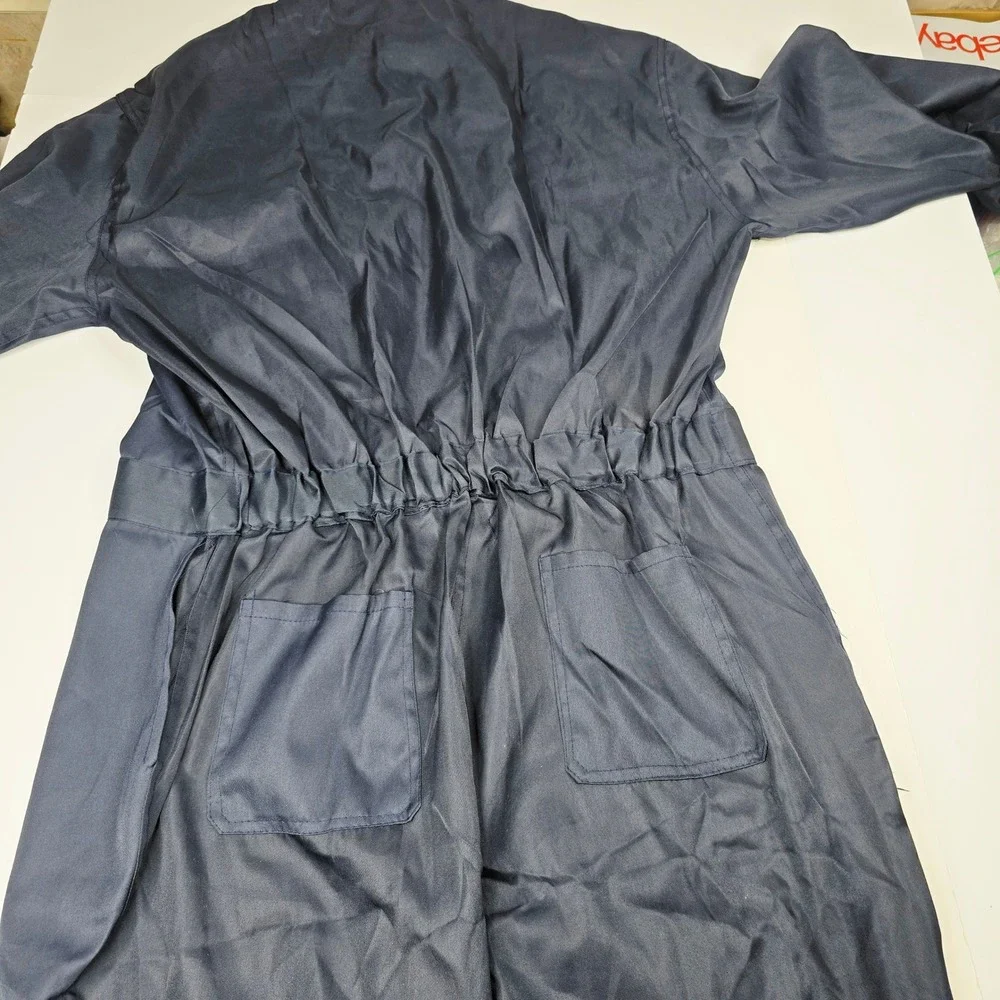 Homelex Mens Navy Blue Long Sleeve Zip Front Coveralls XL Workwear Jumpsuit